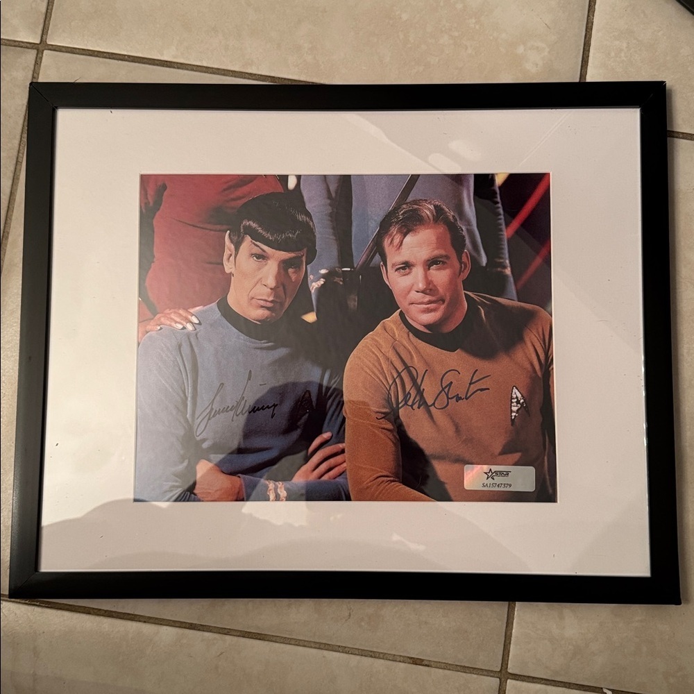 William shatner LEONARD NIMOY MR. Spock signed photo STAR TREK